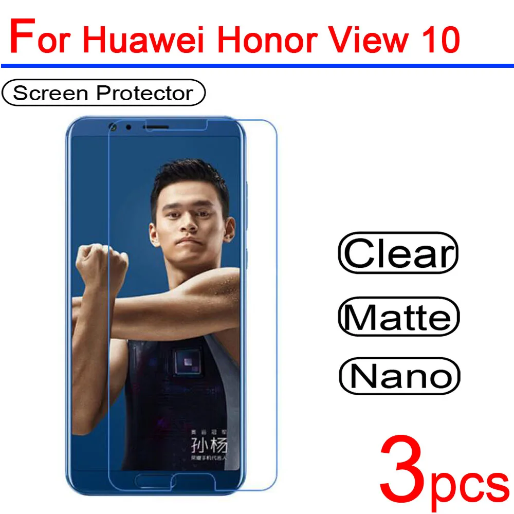 3 шт Ультра Прозрачный глянцевый ЖК экран для honor V10 V20 Защитная пленка huawei View 10 20