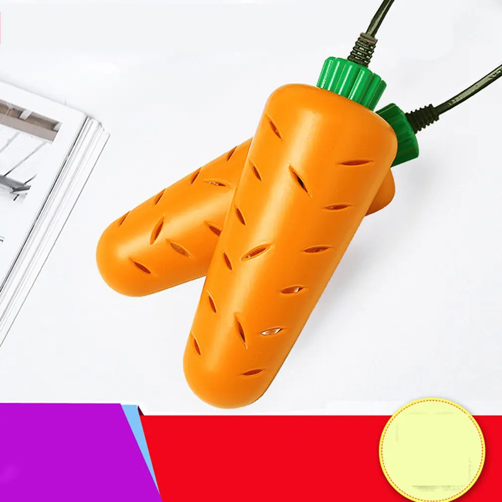 

Creative Carrot Shape Shoe Dryer Foot Protector Boot Odor Deodorant Dehumidify Device Portable Shoes Drier Heater