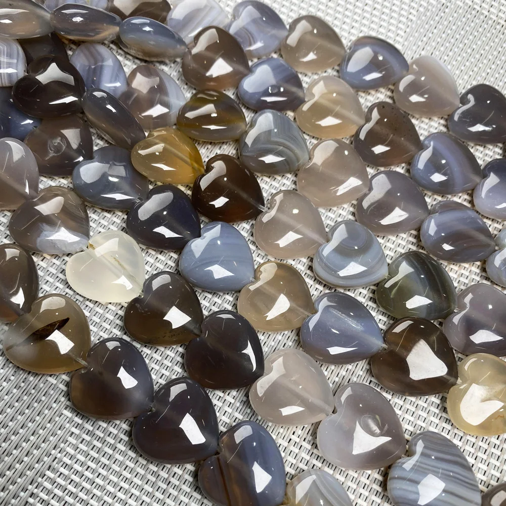 Přírodní kámen srdce vzhled volné izolace korále broušené sklo semifinished korálkový pro šperků vytváření DIY náramek řetízek příslušenství