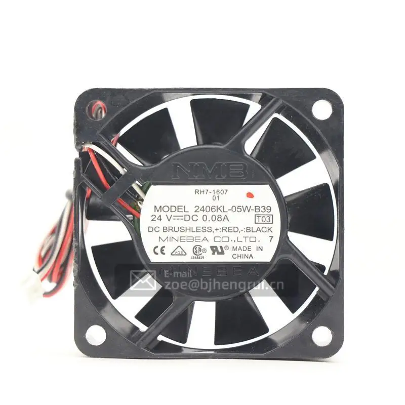 Новый оригинальный NMB 2406KL-05W-B39 24 В 0.08A 6 см инверторный охлаждающий вентилятор |