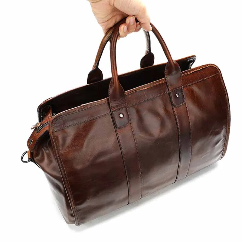 Luufan Fashion Genuine Leather Travel Bag Man Women Weekend Travel