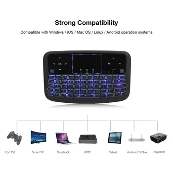 

Mini Wireless Keyboard 2.4G Color Backlit Air Mouse Touchpad Keyboard