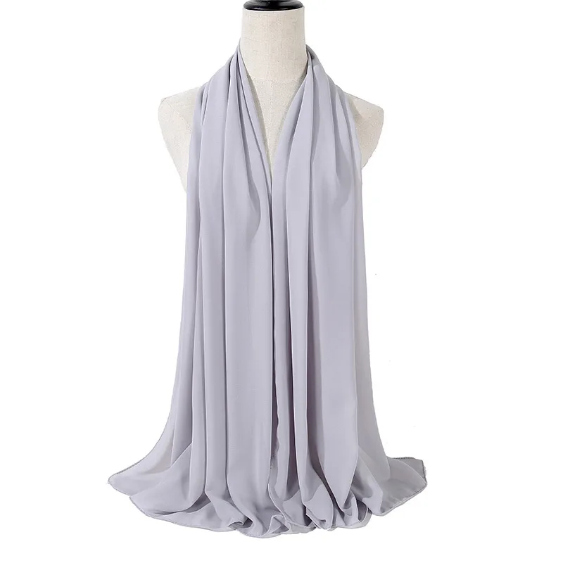 

Cross-mirror monochrome Chiffon foam scarf ethnic scarf yarn, dual-purpose fashion Baitie beach scarf