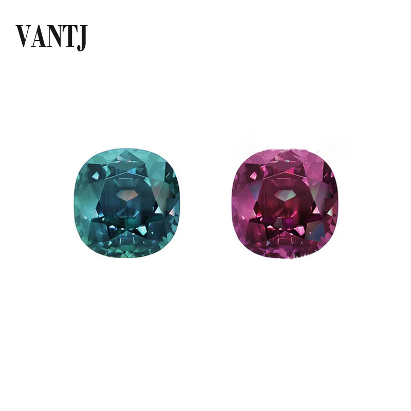 VANTJ Lab Grown Alexandrite Loose Gemstone Cuhion Heart Cut for Silver or Gold Mounting Diy Fine Jewelry Wonem Gigt VANTJ Lab Grown Alexandrite Loose Gemstone Cuhion Heart Cut for Silver or Gold Mounting Diy Fine Jewelry Wonem Gigt