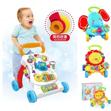 Детские ходунки тележка дети ребенок многофункциональный 0-2-лет с музыкой детская игрушка-ходунок