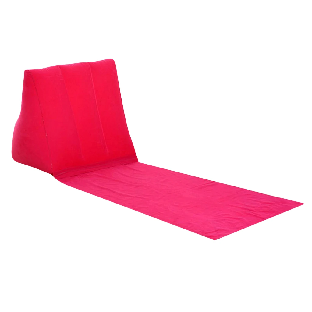 New Festival Lounger Inflatable Beach Camping Lounger Back Pillow Cushion Chair