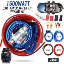 

1500wFuse Holder 8GA Power Cable Subwoofer Speaker Car Audio Wire Wiring Amplifier Installation Wires RCA Power Cable Fuse Ki