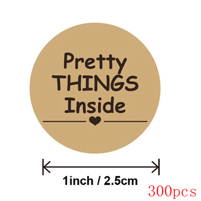 Pretty Things Inside Stickers Round Paper Gold Thank you stickers for Business Packaging Seal Labels Cute Stickers