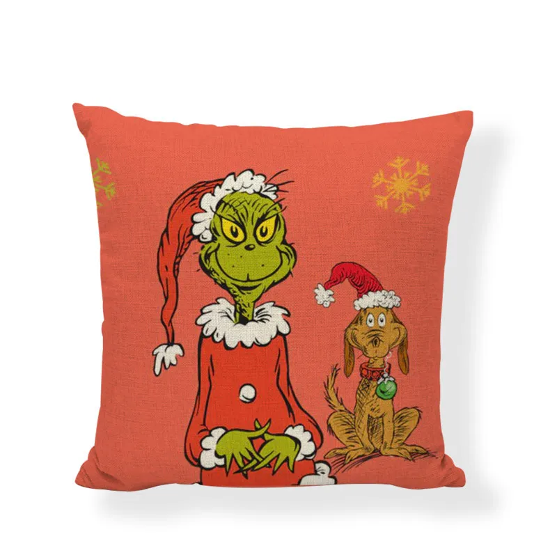 Забавные мультяшные рождественские Чехлы для подушек праздничные принадлежности Cojines Decorativos Para Sof Мультяшные украшения для комнаты автомобиля подушки - Цвет: 8
