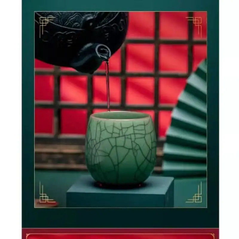 

Teapot Tea Cup Set Ғ Copo Tetera CеѬвиз Celadon Porcelana Ceramic Mingge Kiln Ice - Cracked Warm Jade Master Kung Fu