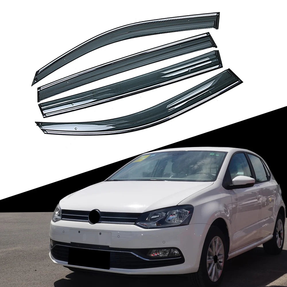 Для VOLKSWAGEN VW POLO MK5 6R Хэтчбек 2009- окна автомобиля Защита от солнца и дождя козырьки щиток Защитная крышка Накладка наклейка