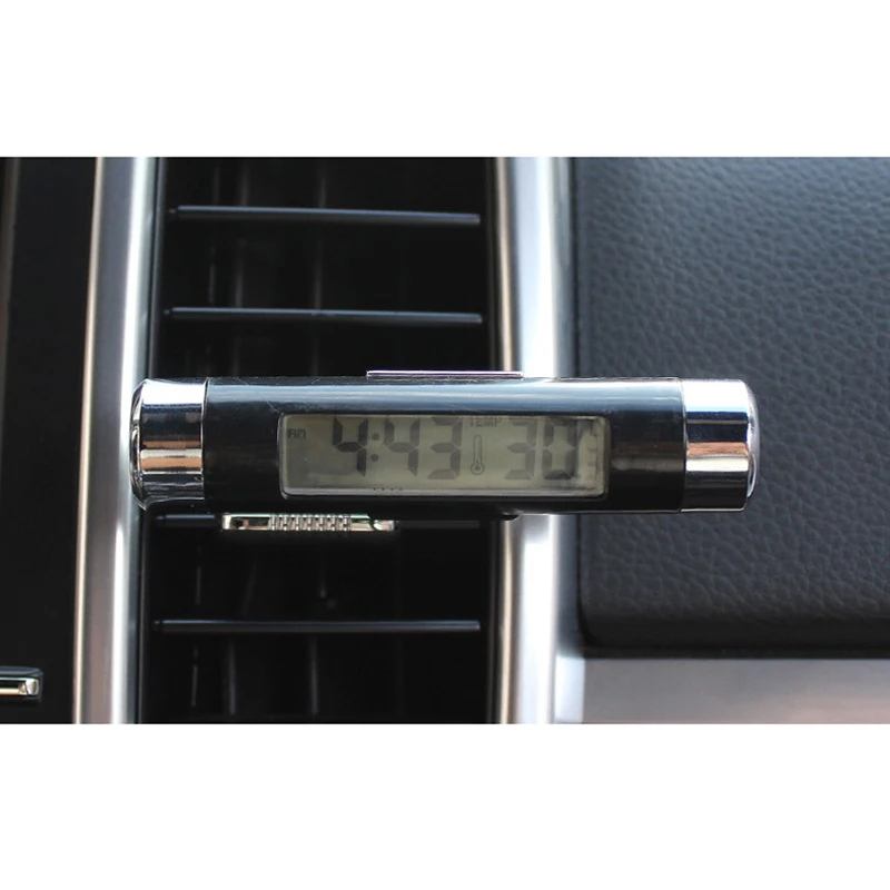 

Car Thermometer Electronic Clock Calendar LCD Digital Display Screen Backlight