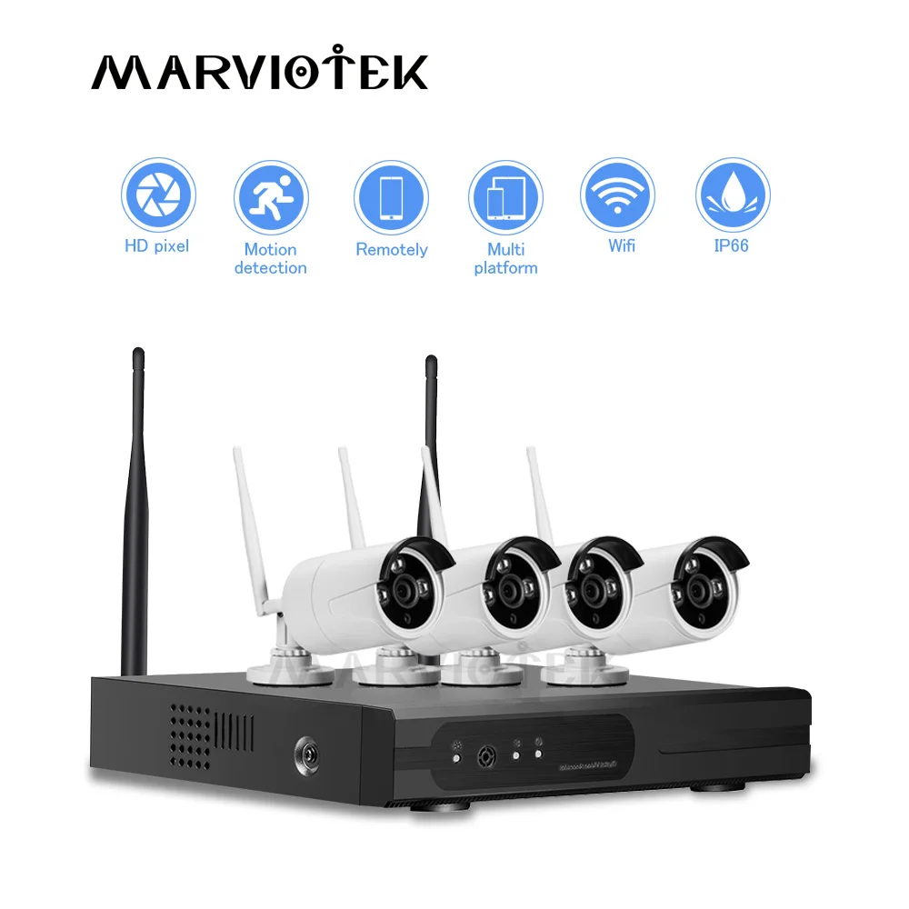 4CH CCTV камера система Беспроводная система камер домашней безопасности 8CH NVR комплекты наружная Водонепроницаемая ip-камера Wifi Видеонаблюдение ИК