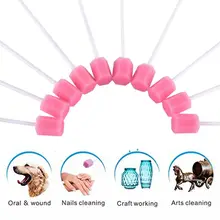 10 шт./компл. одноразовые Уход за полостью рта губки тампоны Unflavored стерильные Стоматологическая Swabsticks для рта для уборки в индивидуальной упаковке