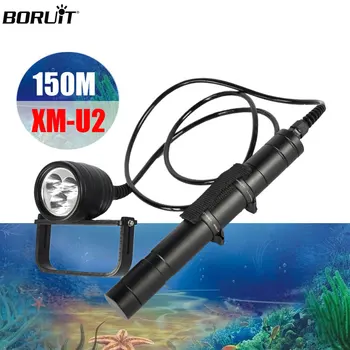 

BORUIT DIV10 LED Xml-U2 Professional Scuba Flashlight Diving Torch Underwater Lamp Light Lantern Diving Equipment Accessories