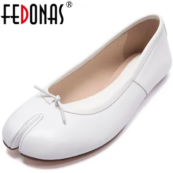 

FEDONAS Newest Fashion Women Strange Toe Office Lady Shoes Retro Square Heels Flats Spring Summer Genuine Leather Shoes Woman