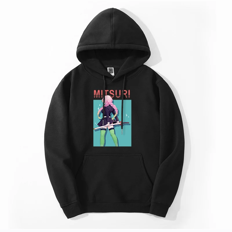

Autumn Male Hip Hop Fabrics Anime Demon Slayer Tanjirou Hoodies Mitsuri Sweatshirt Casual Warm Pullovers Big Size Pullovers