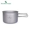 Boundless Voyage Titanium Pot Pan Set with Folding Handle Outdoor Camping Soup Pot Bowl Frying Pan Mess Kit Picnic Cookware ► Photo 2/6