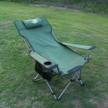 

[Daily Specials] Outdoor Folding Chair Fishing Chair Portable Sitting and Lying Dual-Purpose Recliner Noon Break Bed Camping Bea