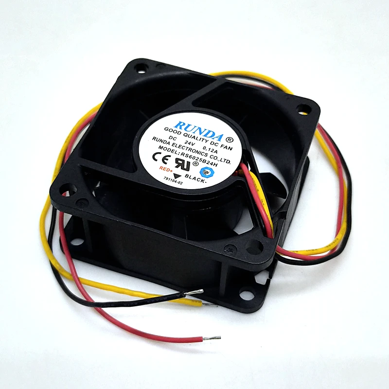 RS6025B24H new 6025 24V double ball speed measuring mute fan 6cm printer duplicator frequency converter cooling | Компьютеры и офис
