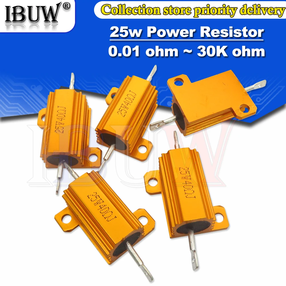Résistance Bobinée RX24 200W 4 Ohms - Montée Sur Châssis En Aluminium Pour Applications Industrielles Et Audio