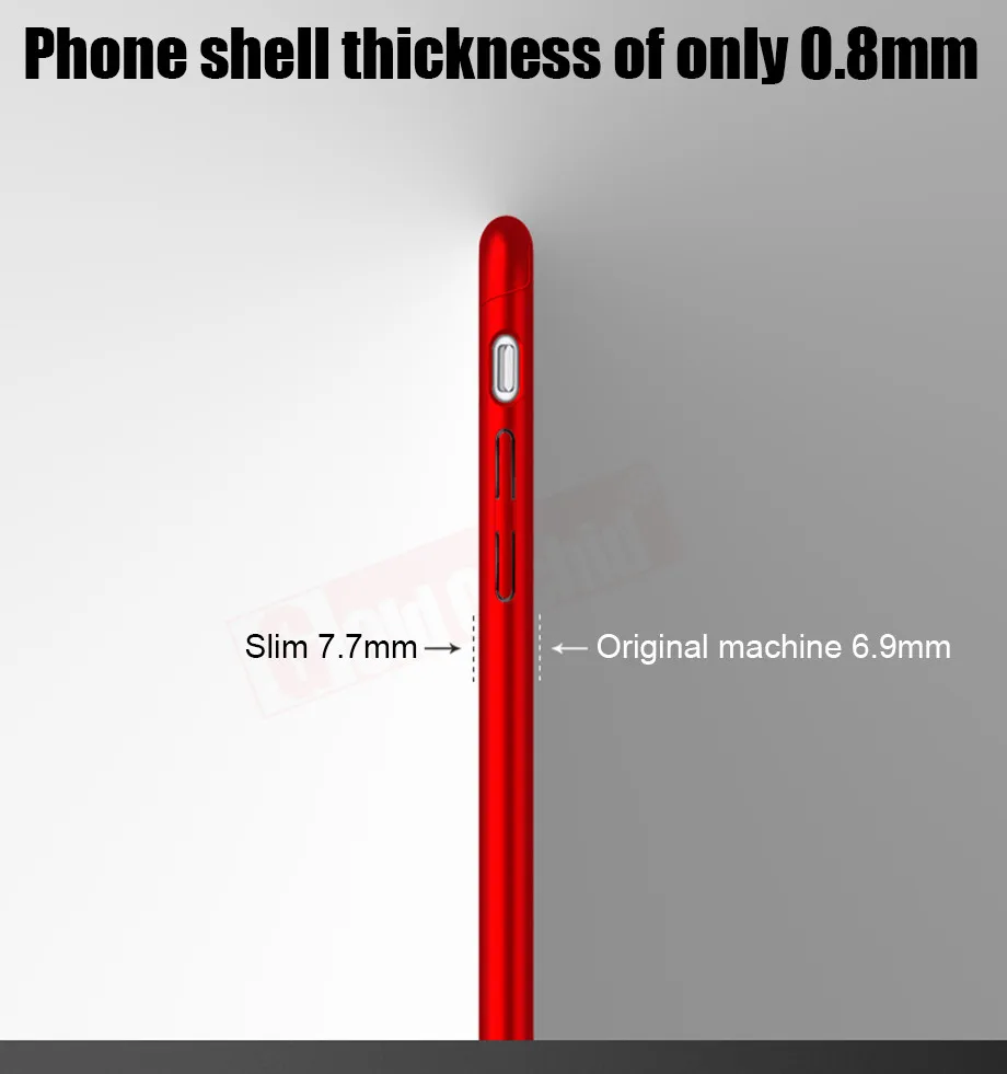 12-PC-For iPhone 6 6s Case 360 For iPhone 7 8 Plus X 10 Case