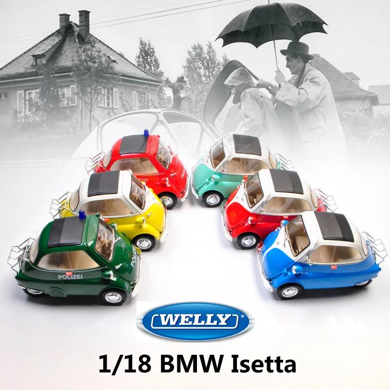 WELLY масштаб 1:18 литая машина BMW Isetta симулятор классическая модель автомобиля Сплав
