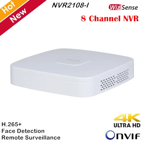 Dahua WizSense 8-канальный сетевой рекордер NVR2108-I H.265 + Распознавание лиц Дистанционное