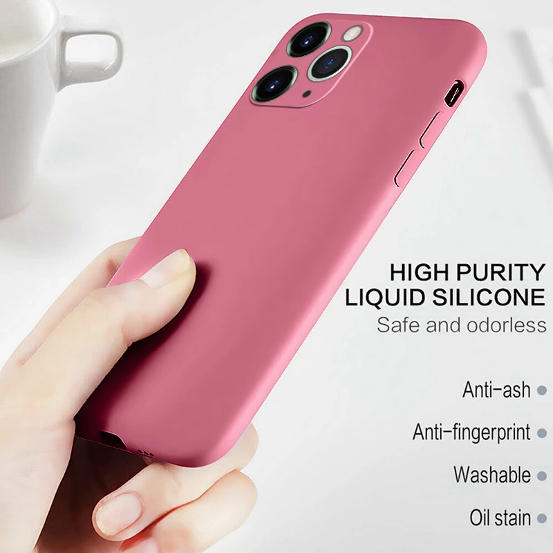 8 Plus SE 2020 6 6s Plus 11 šķidrā silikona vāciņš iPhone 12 Pro Max Mini ciets triecienizturīgs vāciņš iPhone 11 X XR XS_voghion.com