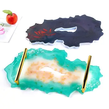 

Silicone Irregular Cup Mat Coaster Mould Plate Tray Making DIY Craft Epoxy Mold