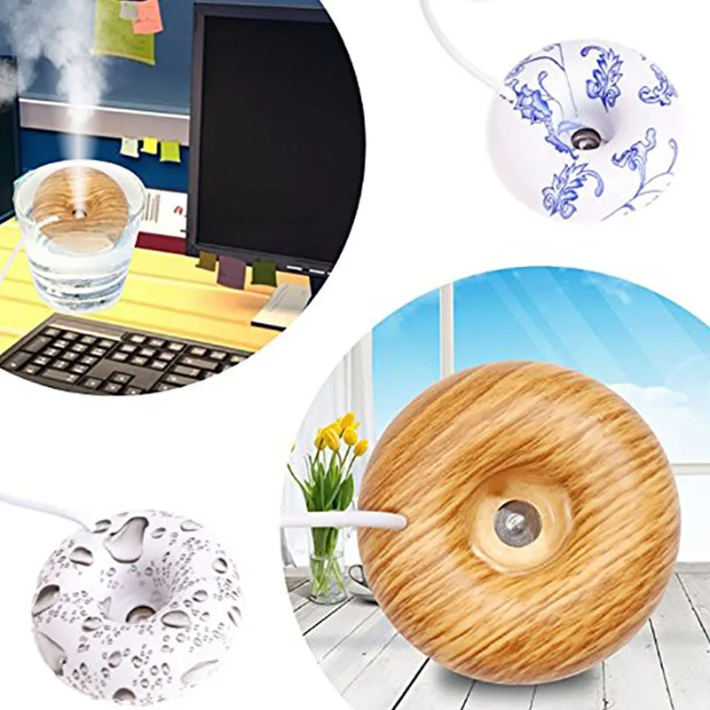 Mini Portable Donuts USB Air Humidifier Purifier Floats Aroma Diffuser Steam | Дом и сад