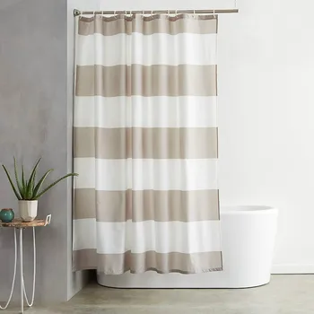 

Big Stripe Shower Curtain Plain Waterproof Polyester Bathroom Bathtub Screen Thicken Toilet Partition Home Hotel Decor Cortinas