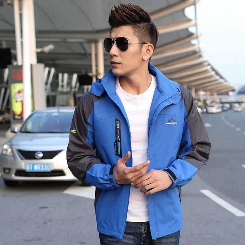 Осенний и зимний бархатный дождевик, мужская спортивная куртка для альпинизма, Мужская ветрозащитная куртка, модная