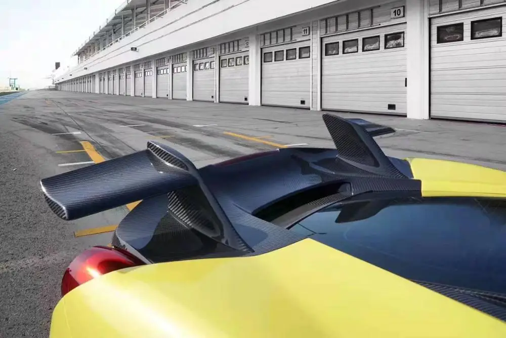 Углеродное волокно заднее крыло багажника спойлер подходит для Ferrari 488 GTB