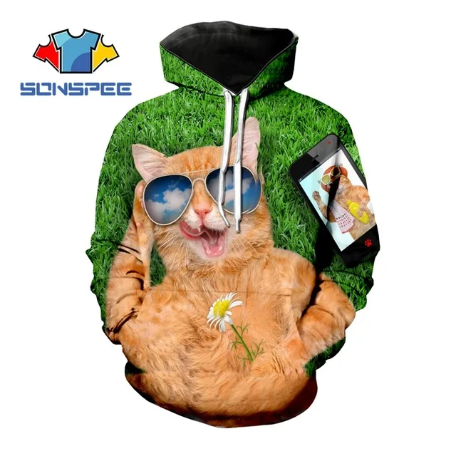 SONSPEE, 3D принт, мужские Толстовки, Толстовки, забавные домашние кошки, мужская одежда в стиле панк, хип-хоп, мужская, женская спортивная куртка, пуловер, пальто