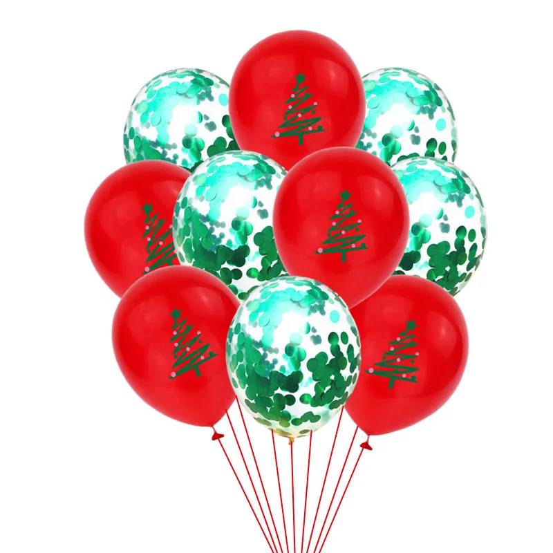 Leeiu Счастливого Рождества латексные шары Рождественская елка печатные красочные