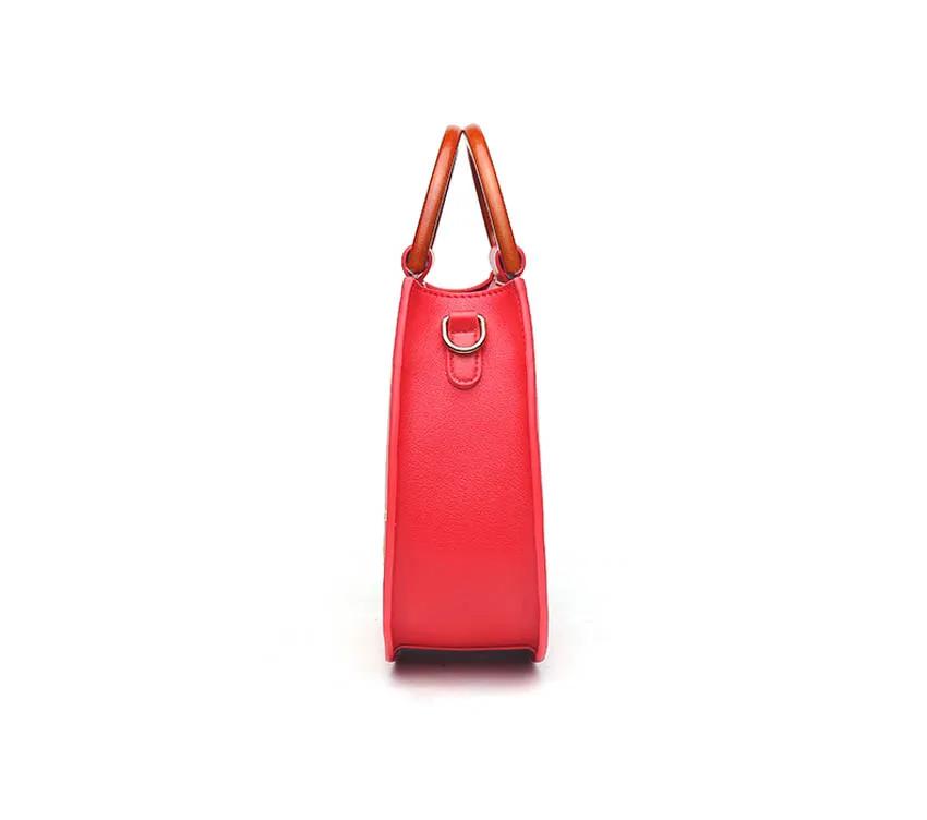 Pmsix New women leather bag handbags women famous brands fashion embroidery tote women leather shoulder crossbody bags