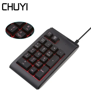 

Mini Wired Numeric Keyboard With RGB Backlit 19-key USB Wired Computer Keyboard Ergonomic Digital Keys Teclado Numerico Numpad