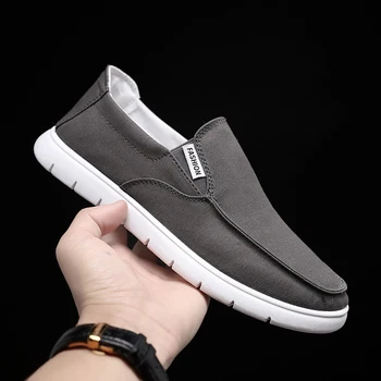 

Men's Solid Color Casual Sneakers Fashion Low-top Lightweight Slip-on Non-slip Breathable Walking Sneakers Zapatillas Hombre