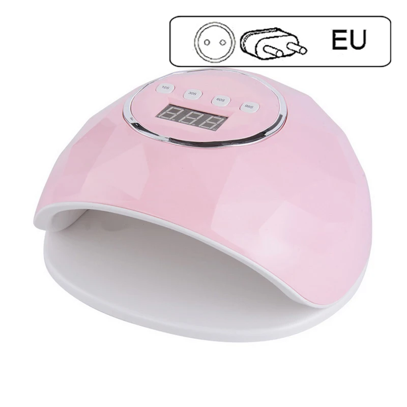 86W EU Plug Профессиональный 72 Вт/86 Вт УФ лампа Сушилка для ногтей Pro UV светодиодный лампа для сушки гелевых ногтей для быстрой сушки Гель-лак льдинка светильник для машинка для маникюра - Цвет: 86W EU Plug