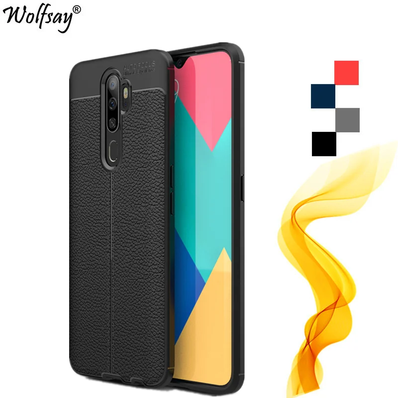 Чехол для Oppo A5 2020 Модный Резиновый корпус ударопрочный силиконовый чехол бампер