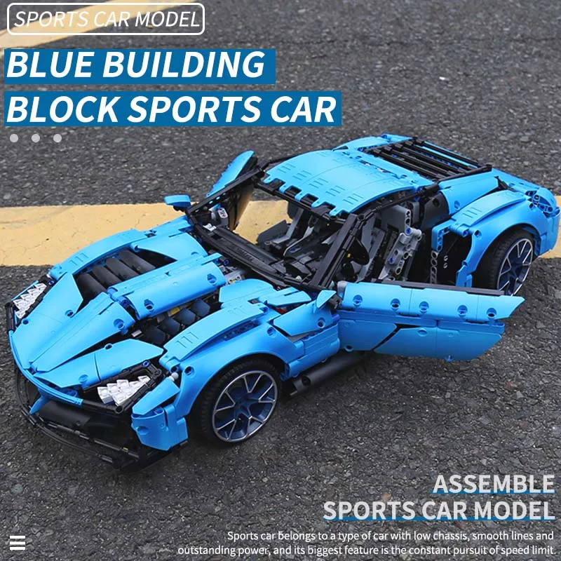MOC новая техника Chevrolets Corvettes Grand Sport Il Toro Azzurro Fit 31189 модель строительные блоки