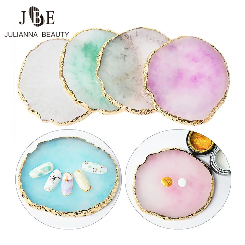 1pc 6 Color Resin Nail Color Paint Palette Drawing Nail Art Color