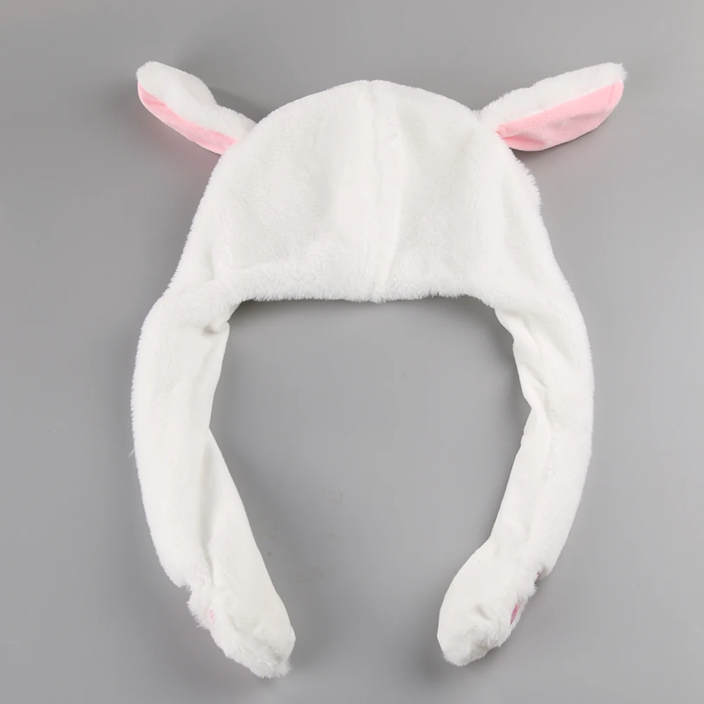 Горячая Распродажа, модная Милая зимняя шапка-ушанка с кроликом из мультфильма для девочек, фланелевая надувная подушка, игрушка с ушками