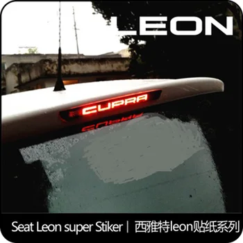 

1pc carbon fiber High brake lights lamp HIGH MOUNT STOP LAMP for seat leon cupra fr fr+ car stickers and decals