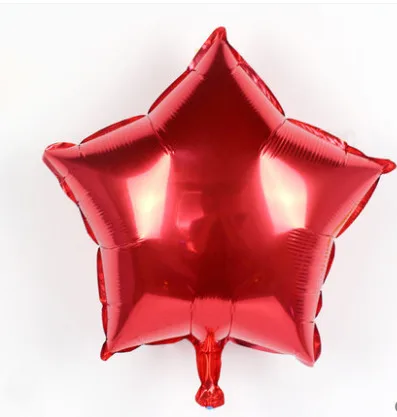 red 5 шт. 18 дюймов пятиконечная звезда фольги шарики для свадебного украшения поставки День рождения украшения Детские игрушки Babyshower Globos - Цвет: red