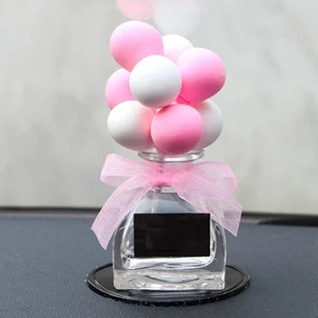 

Colorful Clay Balloon Lovely Mini Car Decoration Balloon Car Interior Air Perfume Bottle Dashboard Ornaments With Non-Slip Mat