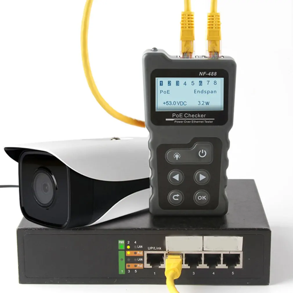NOYAFA NF-488 сетевой прибор для проверки POE проверки по Ethernet cat5, cat6 Lan тестер сетевые инструменты новое поступление