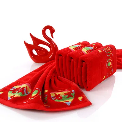 Mailing75X35CM хлопок Красное Полотенце вышивка подарок свадебные принадлежности полотенца для влюбленных банные полотенца для взрослых Vs розовый