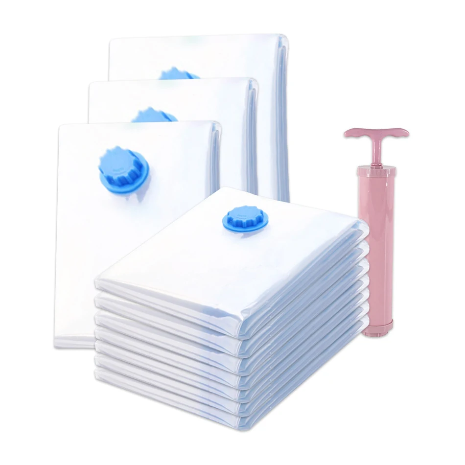 Vacuum Compression Storage Bags For Clothes,Pillows,Bedding,Blanket,Save More Space Home